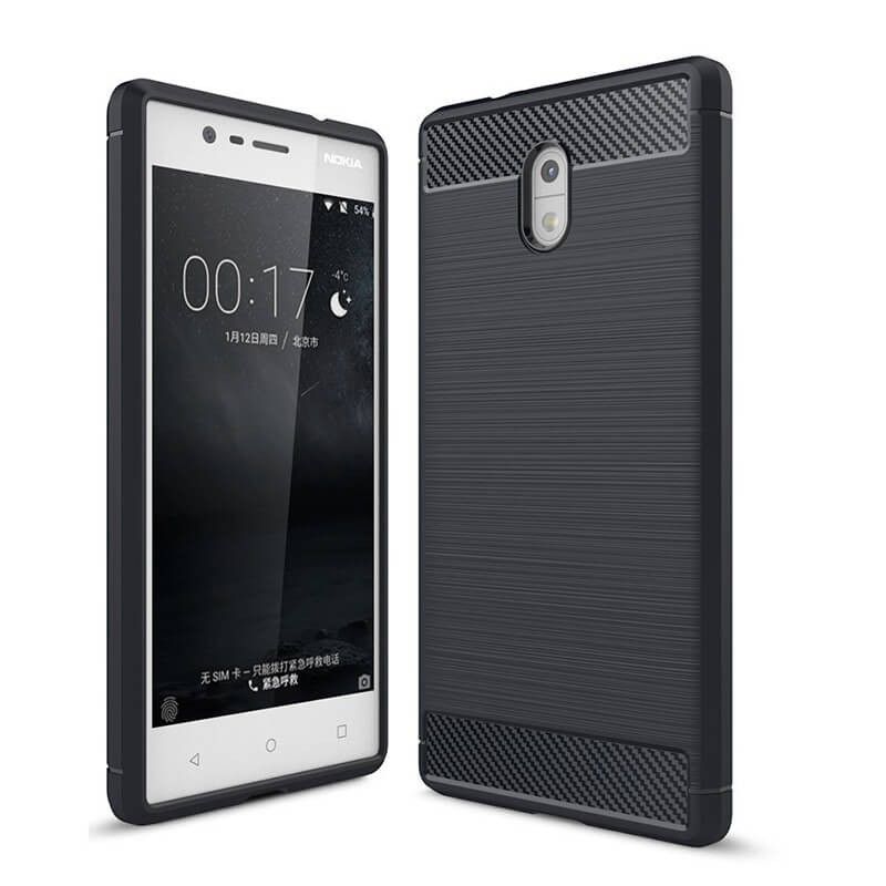 Funda TPU Forcell Carbon con diseño fibra de carbono - Nokia 3