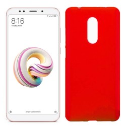 Funda de Silicona Mate y Lisa para Xiaomi Redmi 5 Plus Rojo