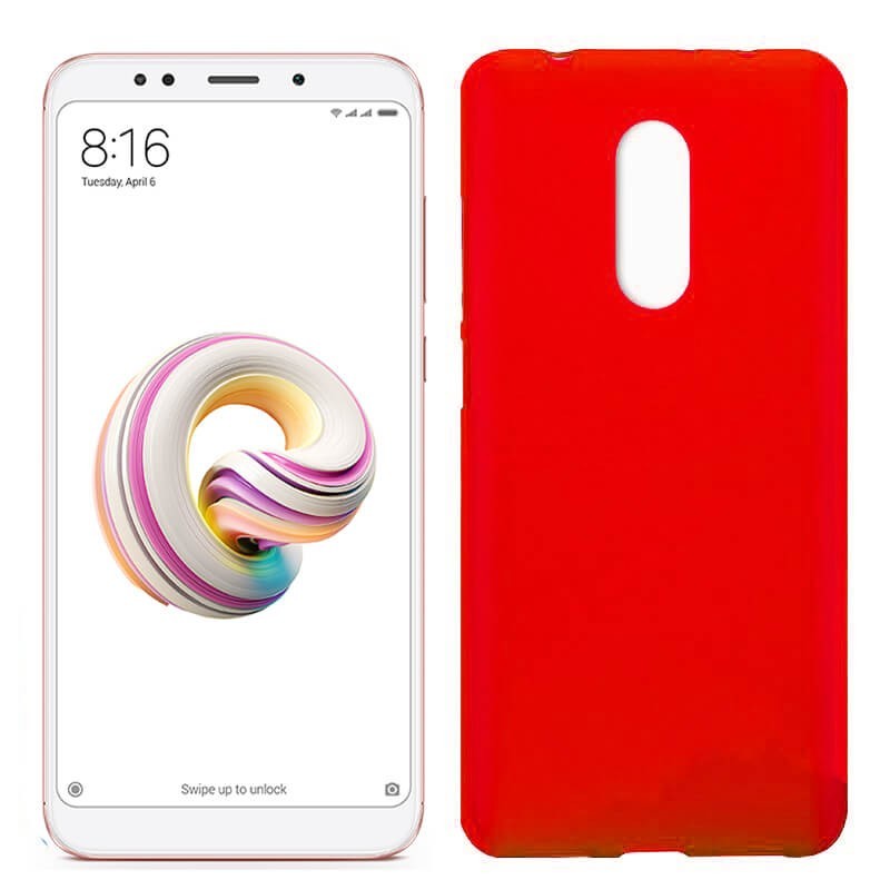 Silicona Mate y Lisa para Xiaomi 5 Plus Rojo