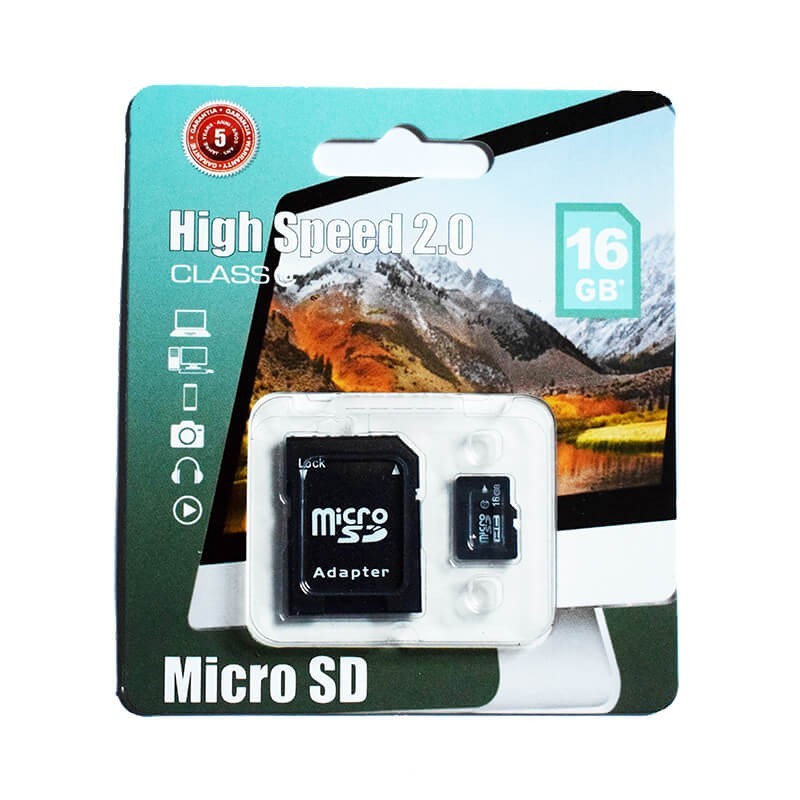 Tarjeta de Memoria Micro SD 16GB Bywox Clase 10 + Adaptador SD