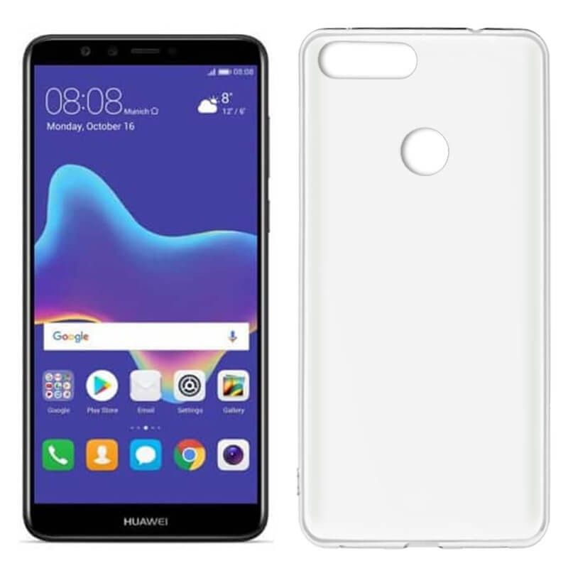 Funda de TPU Mate Lisa para Huawei Y9 2018 Silicona Blanco