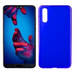 Funda de Silicona Mate Lisa para Huawei P20 color Azul