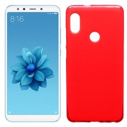 Funda de TPU Mate Lisa para Xiaomi Mi 6X / Mi A2 Silicona Flexible Rojo
