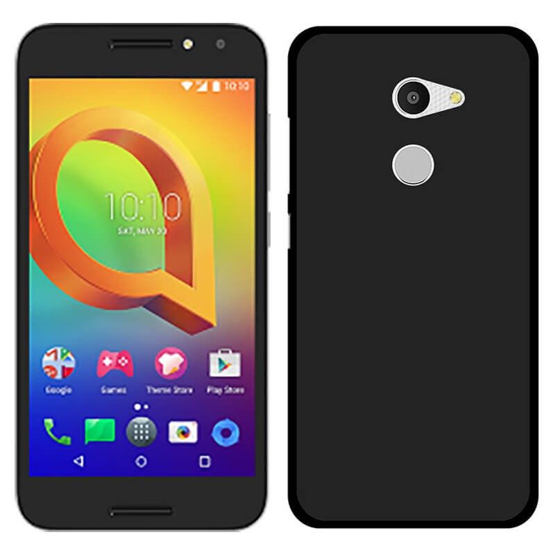 Funda de TPU Mate Lisa para Alcatel A3 Silicona flexible Negro
