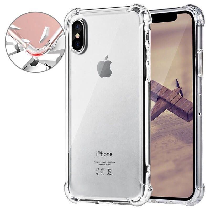 Funda transparente con esquinas reforzadas de silicona - iPhone X