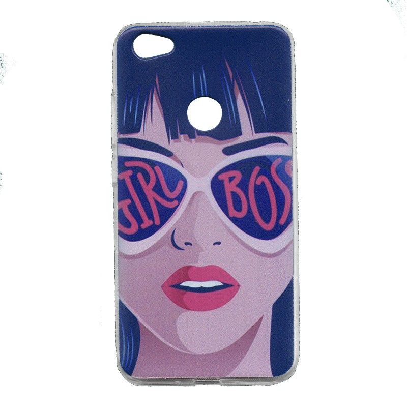 Funda de Silicona Dibujo Mujer con gafas para Redmi Note 5A Prime