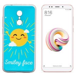 Funda de Silicona con dibujo de Sol Smiley Face para Xiaomi Redmi 5