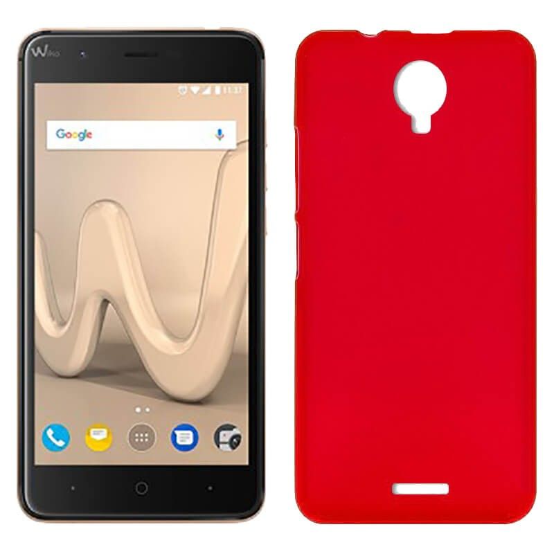 Funda Trasera de TPU Mate Lisa para Wiko Harry Silicona Rojo