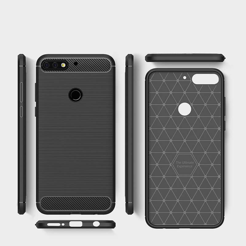 Funda de silicona Forcell Carbon para Huawei Y7 2018 / Honor 7C