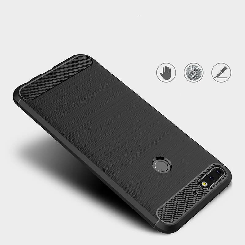 Funda de silicona Forcell Carbon para Huawei Y7 2018 / Honor 7C