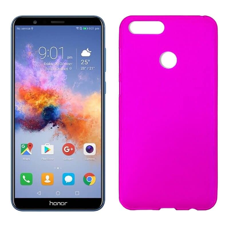 Funda de Silicona Mate Lisa para Honor 7X color Rosa