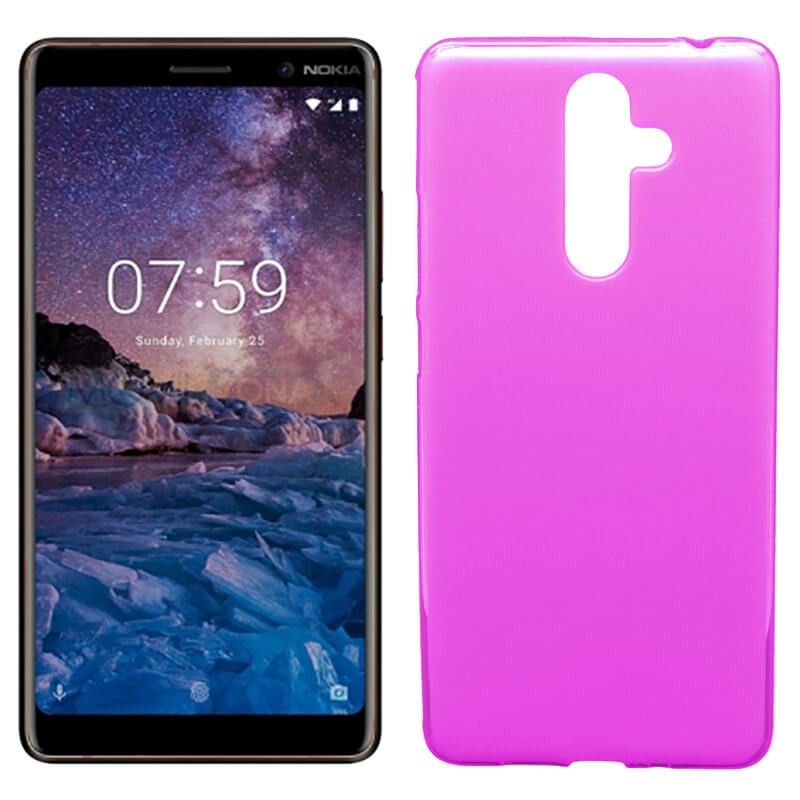 Funda de TPU Mate Lisa para Nokia 7 Plus Silicona Rosa