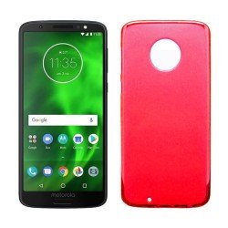 Funda de TPU Mate Lisa para Motorola Moto G6 Silicona Flexible Rojo