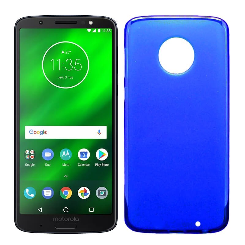 Funda TPU Mate Lisa para Motorola Moto G6 Plus Silicona Flexible Azul