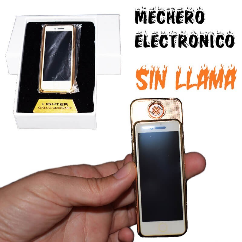 Mechero encendedor electrónico de cigarrillos sin llama diseño iPhone