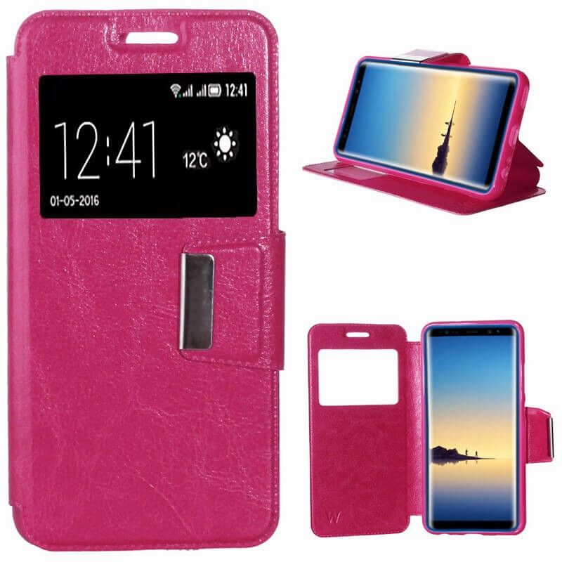 Funda libro con tapa, ventana y soporte - Samsung Galaxy Note 9 Rosa