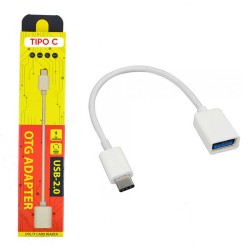 Cable OTG Blanco Tipo C a USB hembra para Móvil
