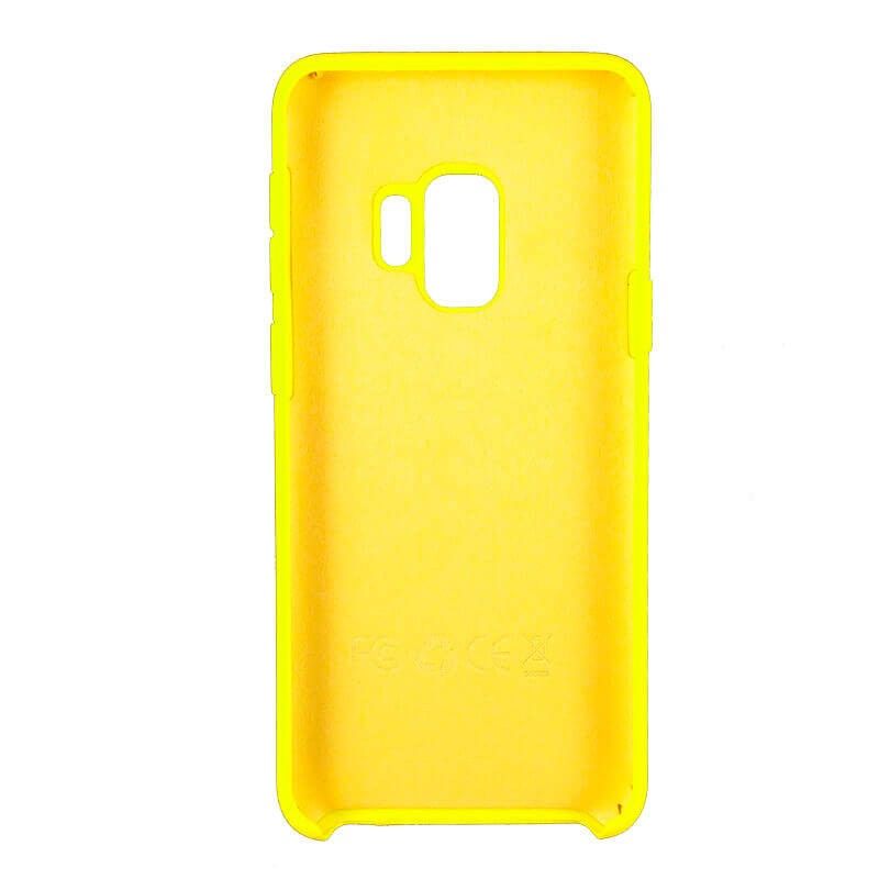 Funda de Silicona tacto suave para Samsung Galaxy S9 Amarillo