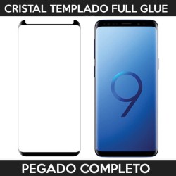 Protector pantalla full glue adhesivo completo Samsung Galaxy S9 Negro