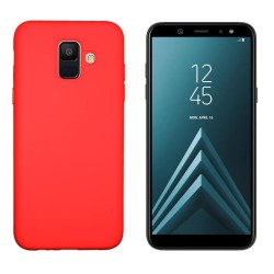 Funda de Silicona tacto suave para Samsung Galaxy A6 Rojo
