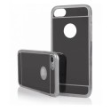 Funda Mirror Gel TPU efecto Espejo para iPhone 5 / 5S / SE Gris Oscuro