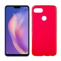 Funda de TPU Mate Lisa para Xiaomi Mi8 Lite Silicona Flexible Rojo