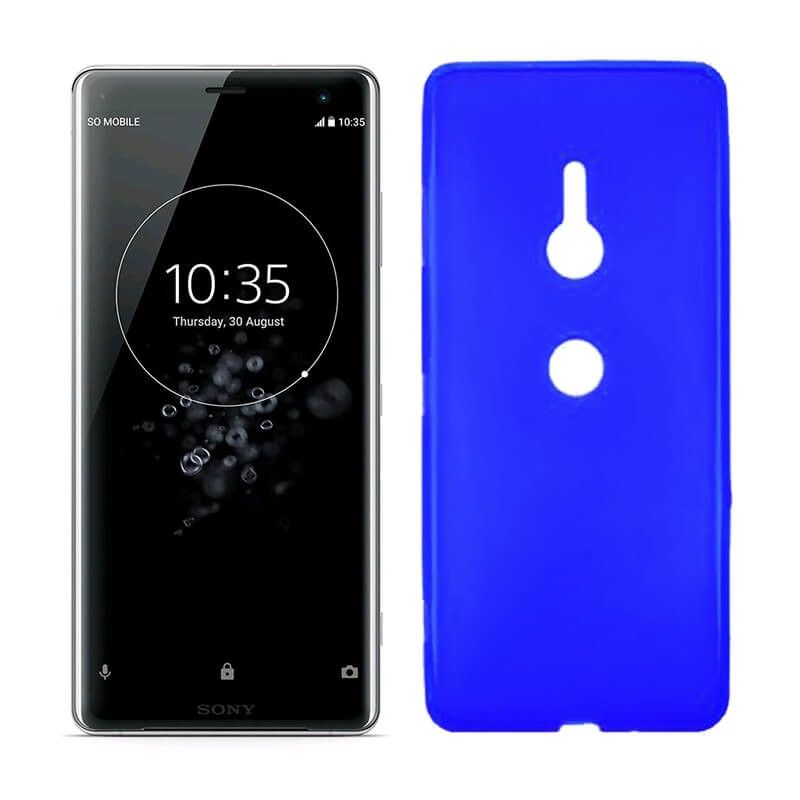 Funda de Silicona Mate Lisa para Sony Xperia XZ3 color Azul