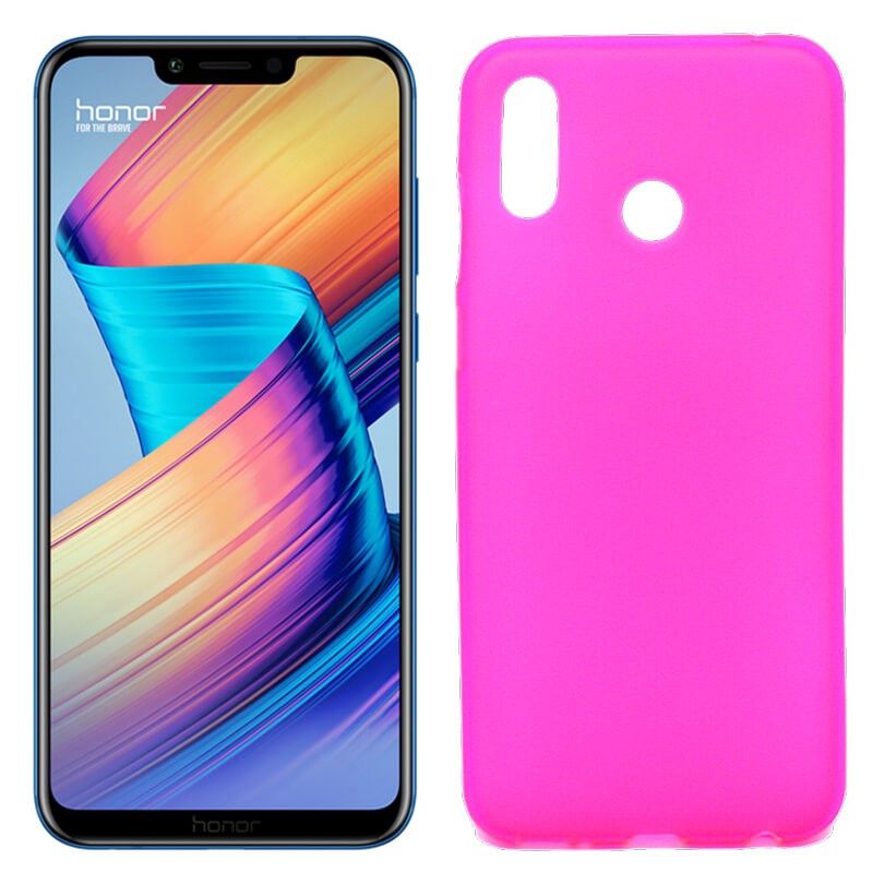 Funda flexible de Silicona Mate Lisa para Honor Play color Rosa