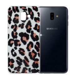 Funda de Silicona con Dibujo de Leopardo para Samsung Galaxy J6 Plus