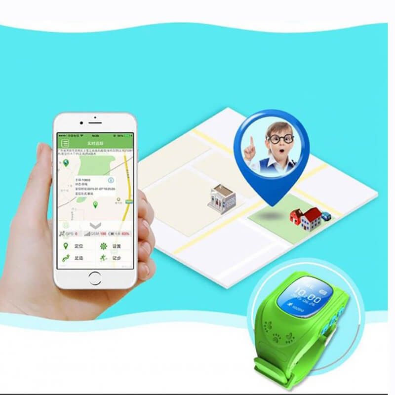 Reloj Q50 antipérdida para niños con control remoto color Verde