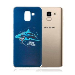 Funda de Silicona con Dibujo de Tiburón para Samsung Galaxy J6 2018