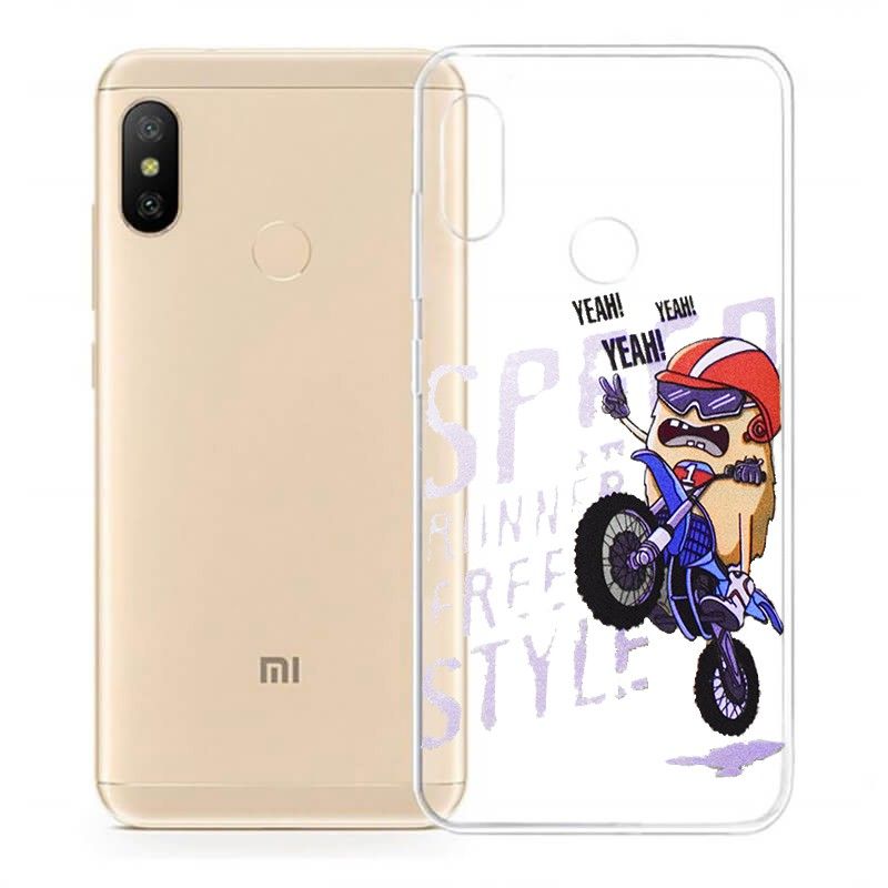 Funda de Silicona con Dibujo MotoCross para Xiaomi Mi A2 Lite / Redmi 6 Pro