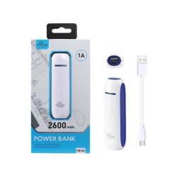 Power Bank PB105 - Bateria Externa Azul de 2600 mAh y 1A para móviles