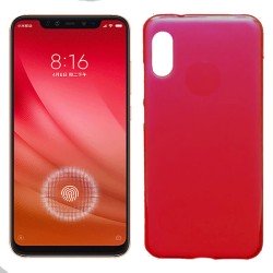 Funda de Silicona Semitransparente para Xiaomi Mi 8 Pro Rojo