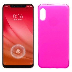 Funda de Silicona Semitransparente para Xiaomi Mi 8 Pro Rosa