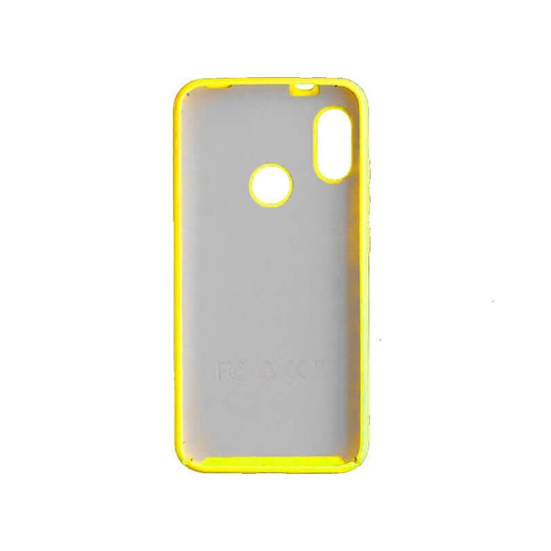 Funda de Silicona tipo iPhone para Xiaomi Redmi Note 6 Pro Amarillo