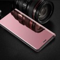 Funda libro de espejo Clear View para Samsung Galaxy A7 2018 Rosa