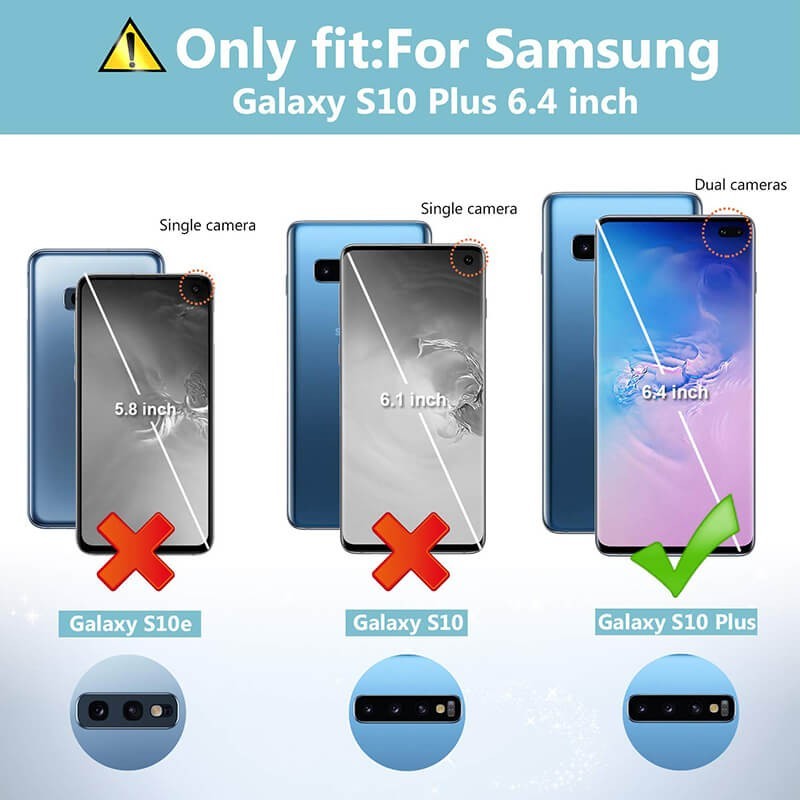 Robinsoni Funda Compatible con Samsung Galaxy S10 Plus Funda con Anillo Transparente TPU Silicona Case Shockproof Airbag de Cuatro Esquinas Funda Resistante Soporte de Anillo con Flexible Funda Plata 