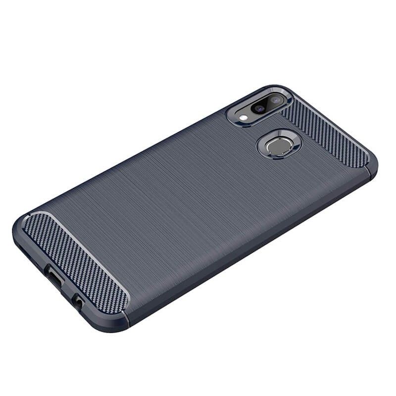 Funda Silicona diseño fibra de carbono - Samsung Galaxy M20