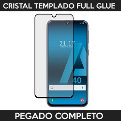 Protector pantalla pegado completo Samsung Galaxy A40 Negro
