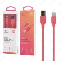 Cable Lightning Rojo 2.4A de Carga Rápida y 1 Metro para iPhone y iPad
