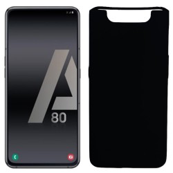 Funda silicona negro Samsung Galaxy A80 trasera mate