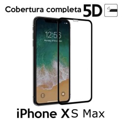 Protector pantalla de Cristal Templado 5D Completo iPhone XS Max Negro