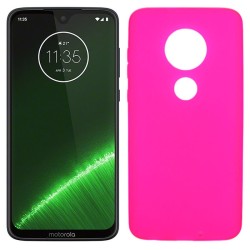 Funda silicona rosa Motorola Moto G7 / G7 Plus mate semitransparente 