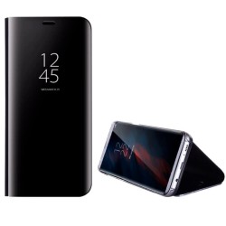 Funda de Espejo Negro Clear View con soporte - Samsung Galaxy S9 Plus
