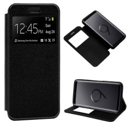 Funda libro con tapa, ventana y soporte - Samsung Galaxy S9 Plus Negro