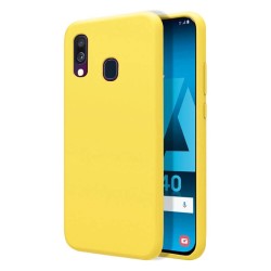 Funda de Silicona Líquida Suave para Samsung Galaxy A40 Amarillo mate