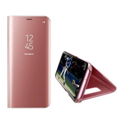 Funda libro de espejo Clear View para Samsung Galaxy A50 Rosa