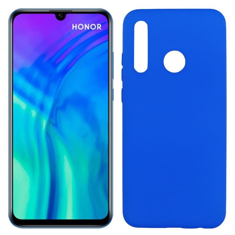 Funda silicona azul Honor 20 Lite, trasera mate semitransparente 