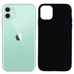 Funda silicona negro iPhone 11, trasera mate